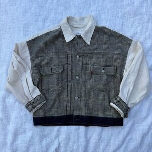 Levi's houndstooth denim jacket Size Large